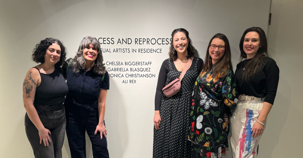 A photo of the Dougherty Arts Center's Fall 2023 Visual Artists in Residence at their exhibit reception