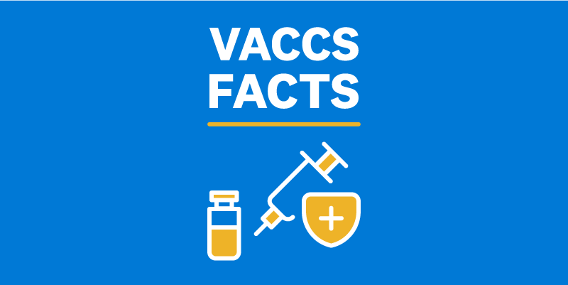 Vaccs Facts text with a vaccine syringe image