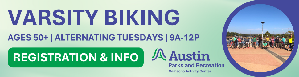 Registration Banner for Varsity Biking on Tuesdays at 9am