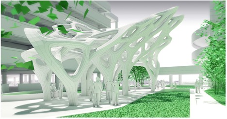 Rendering of Marc Fornes' project for ABIA