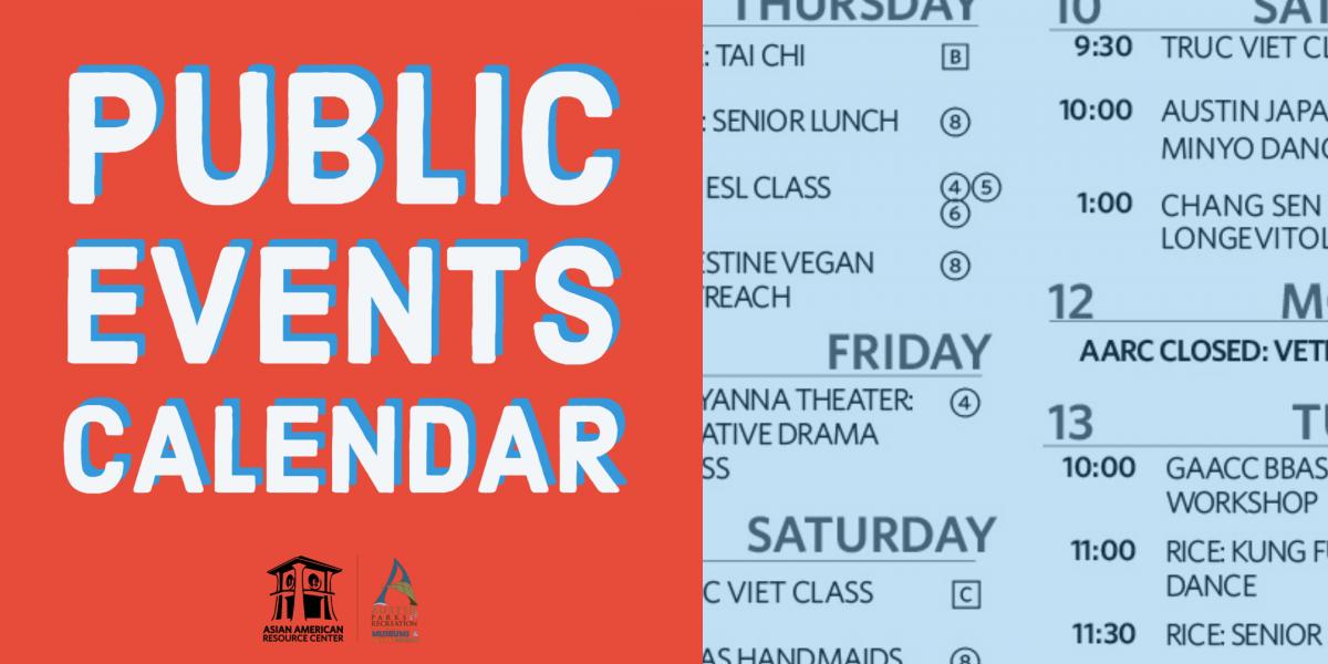 Public Events Calendar Banner