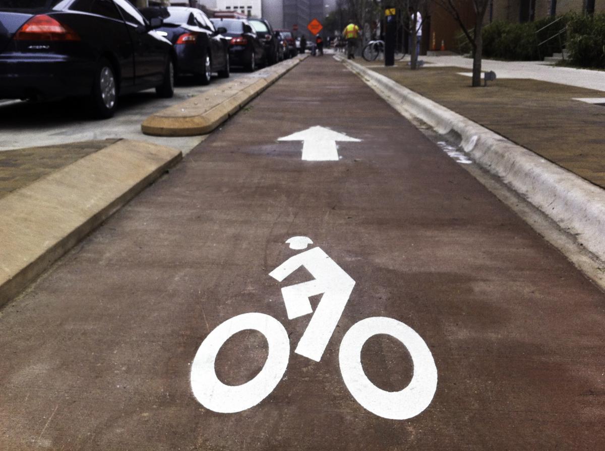 Cycle Track on 3rd Street.