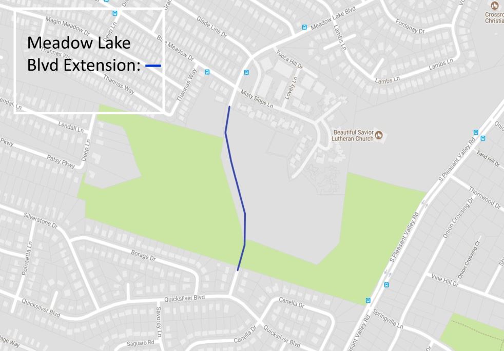 Meadow Lake Boulevard Street Extension Map