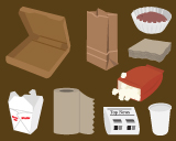 Food-soiled paper