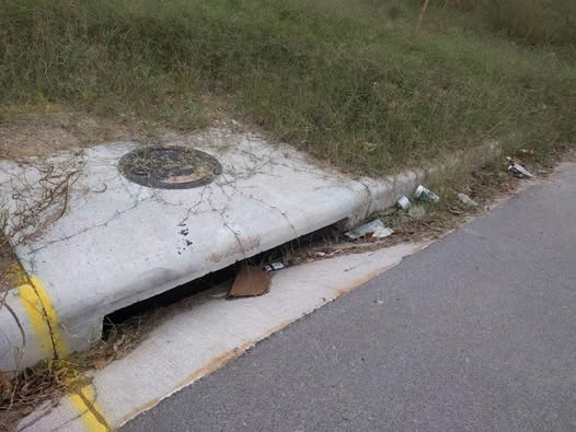 Clogged storm drain