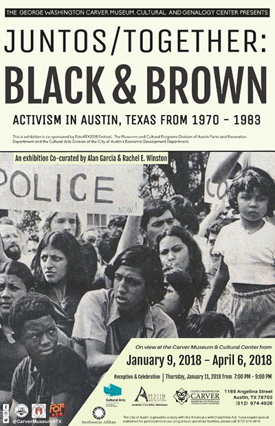 The Juntos/Together: Black and Brown Activism in Austin poster.
