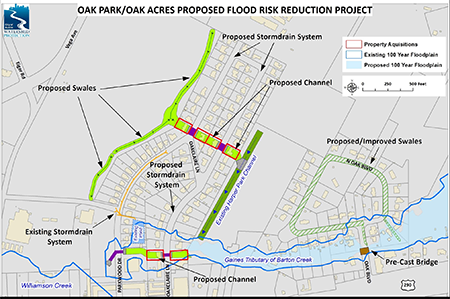 Map showing proposals for Oak Park / Oak Acres