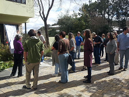 landscape professionals taking a tour of Garden