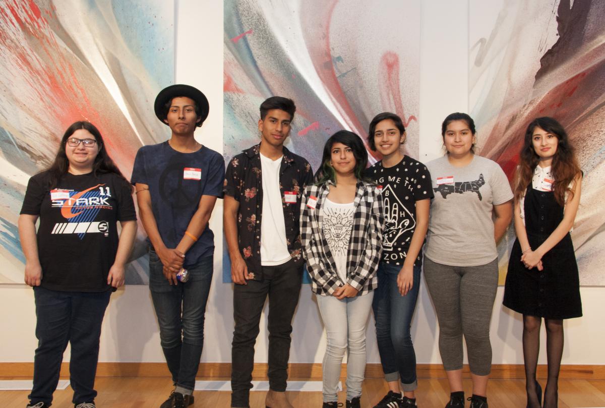 Students pose in the main gallery