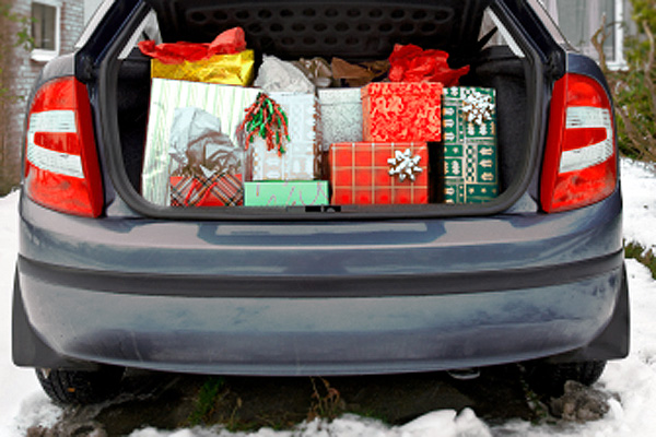 car trunk full of gifts image