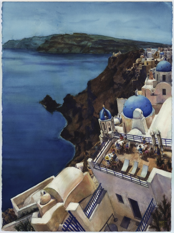 Tom Shefelman, On the Edge, Watercolor 30x22 2012