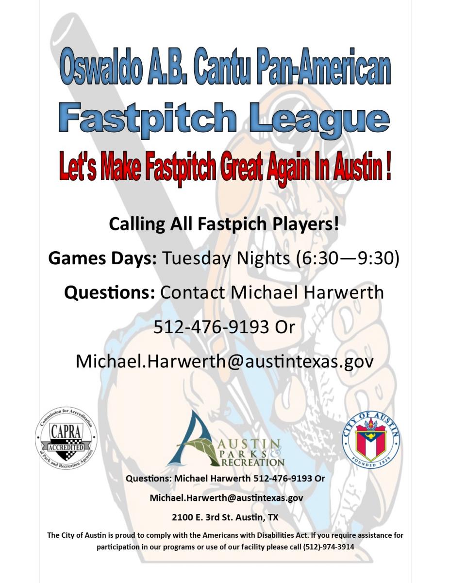 Fastpitch League flyer