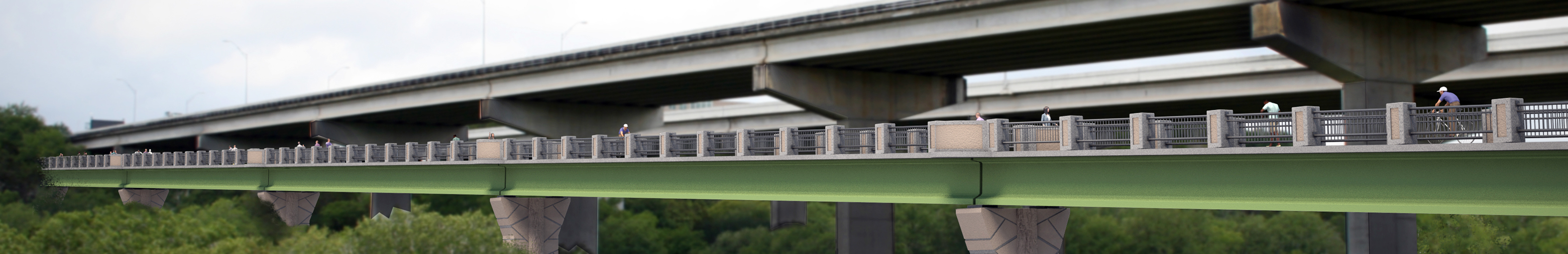 A rendering of the MoPac Bicycle and Pedestrian Bridge