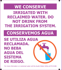Do not drink from the irrigation service image