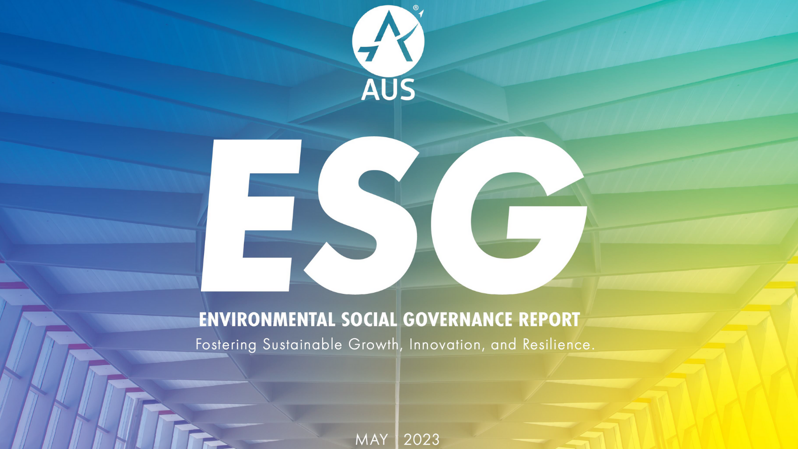 A graphic with text that reads ESG Environmental, Social, Governance Report