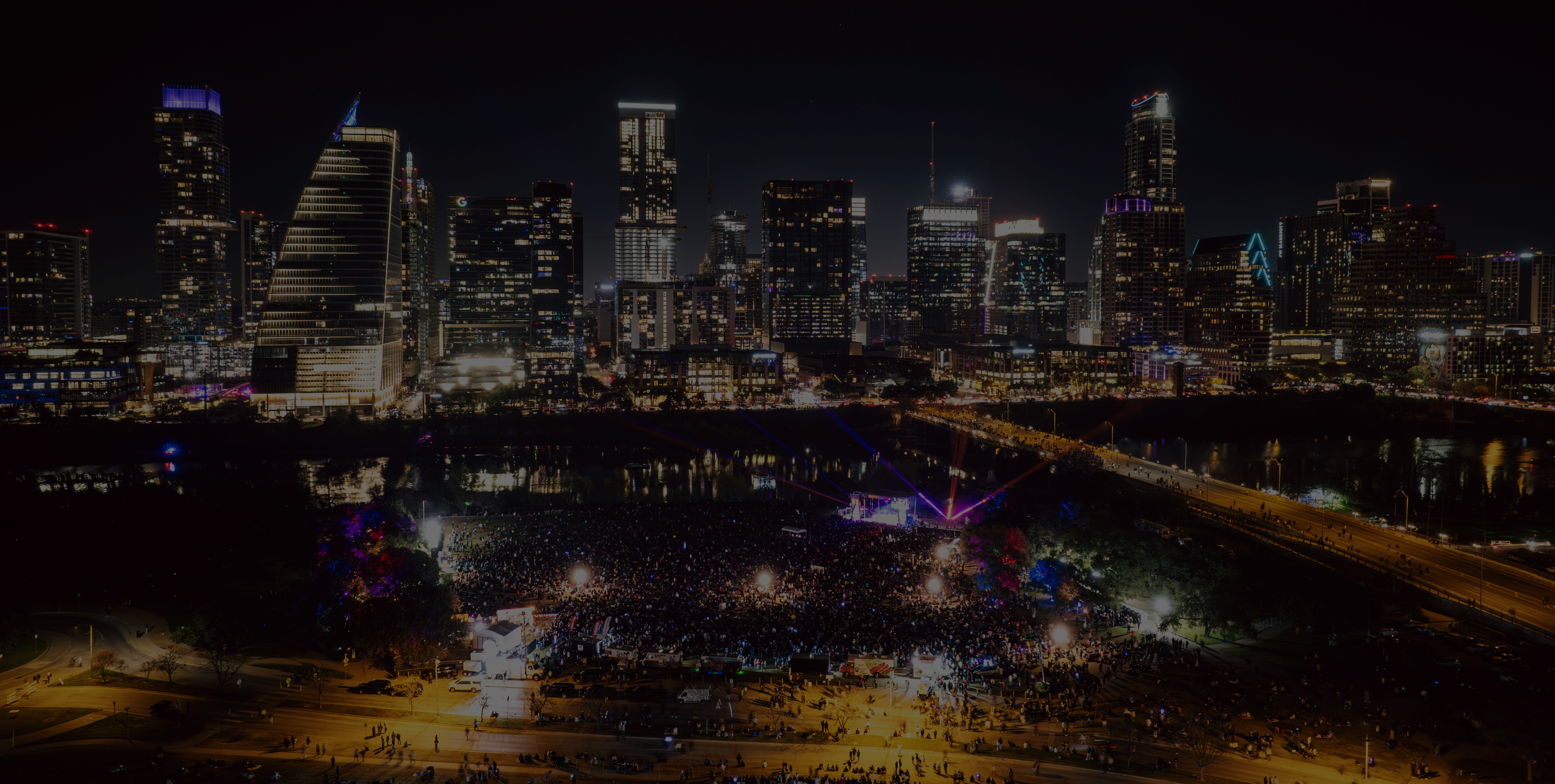 Downtown Austin at night