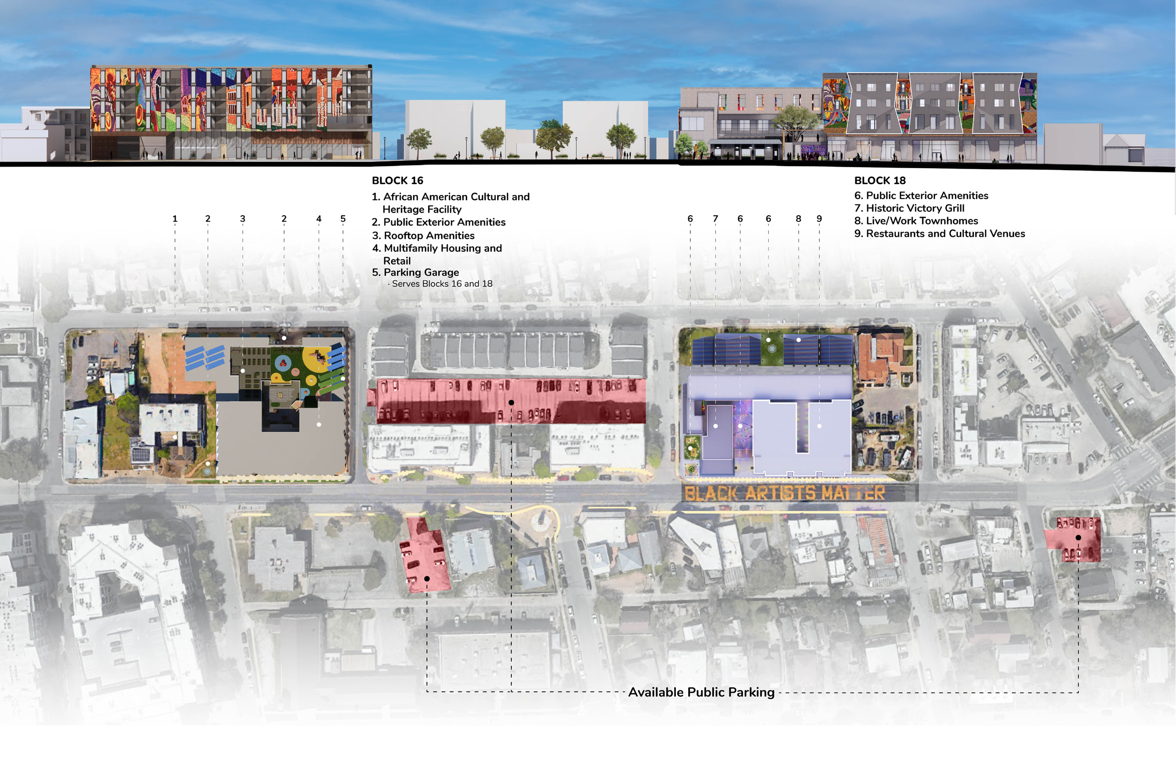 Conceptual rendering for Blocks 16 & 18 from Pleasant Hill Collaborative 