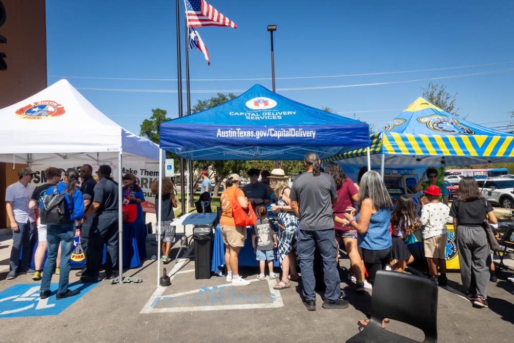 Community members attend the Fire 22 / EMS 12 Grand Re-Opening