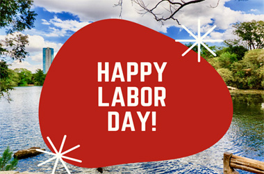 Graphic that says Happy Labor Day