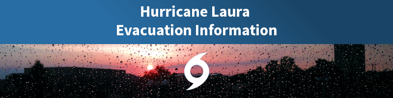 Information for hurricane evacuees for arriving in Austin Hurricane Laura Promo Image