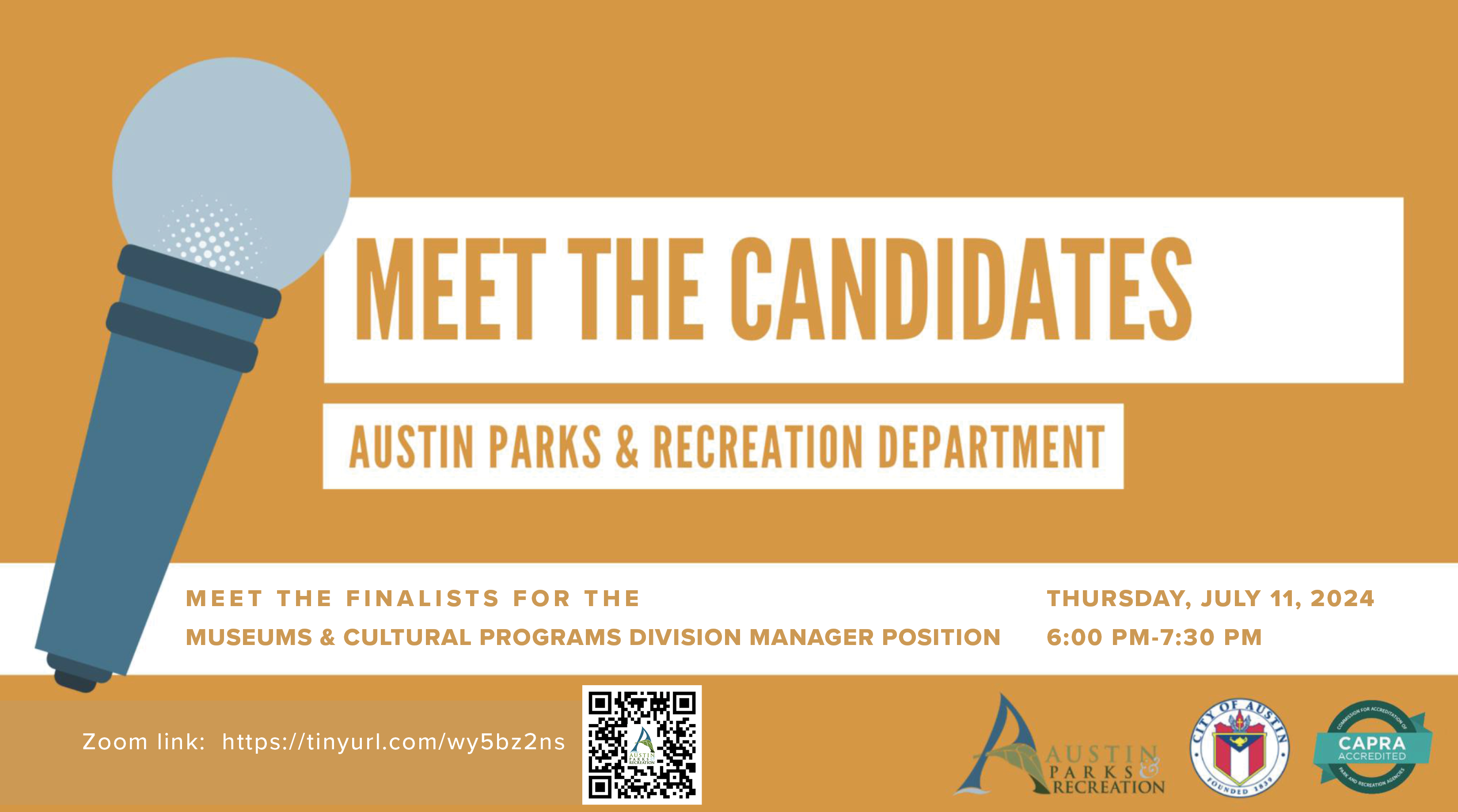 Meet the Finalists for the Museums and Cultural Programs Division Manager Position at the Austin Parks and Recreation Department