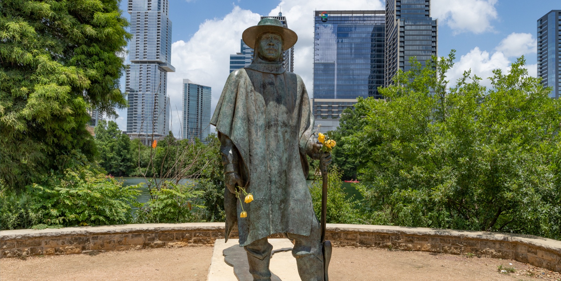 Austin Arts & Culture Non-Profit Relief Grant Photo of Stevie Ray Vaughan statue in Austin