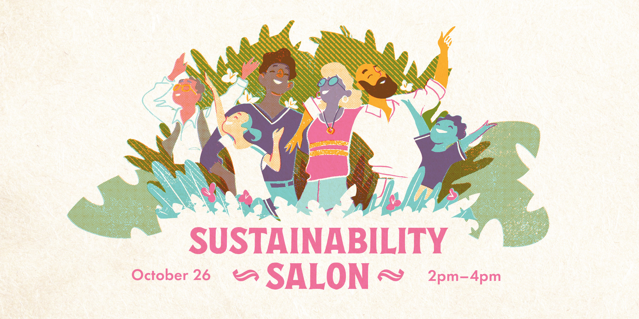 Sustainability Salon at Dougherty Arts Center on Saturday, October 26 from 2 p.m. to  4 p.m.