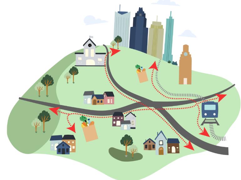 ACCESS TO CITY-WIDE DESTINATIONS illustration