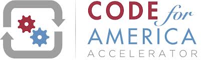 Code for America Accelerator logo. A link to the Code for America Accelerator website. 