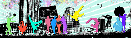 Roving Leaders outreach program banner illustration