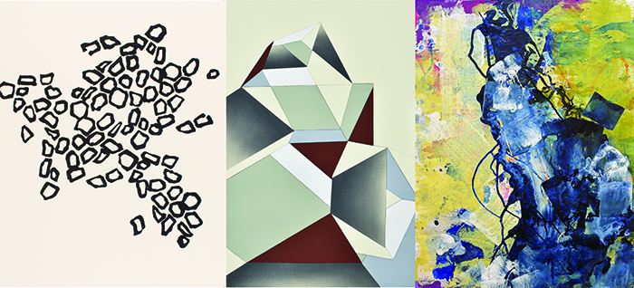 Three Kinds of Order Exhibition - artwork by Alexandra Robinson, Rebecca Harrell, and Naomi Schlinke