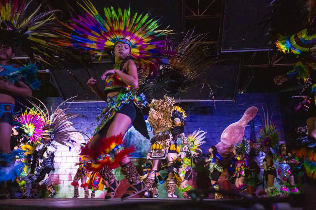 Danza Azteca performing at Viva Mexico