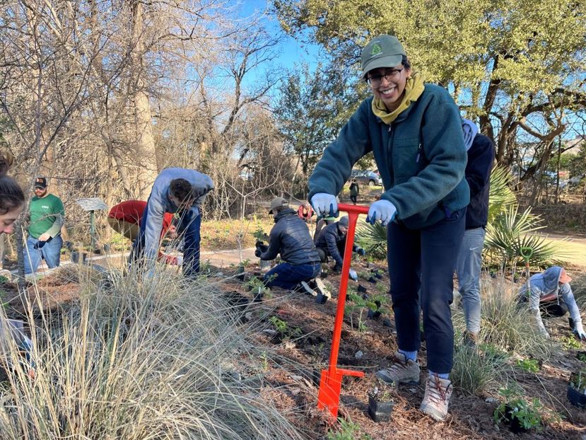 The Trail Conservancy planting North Shore Rain Garden