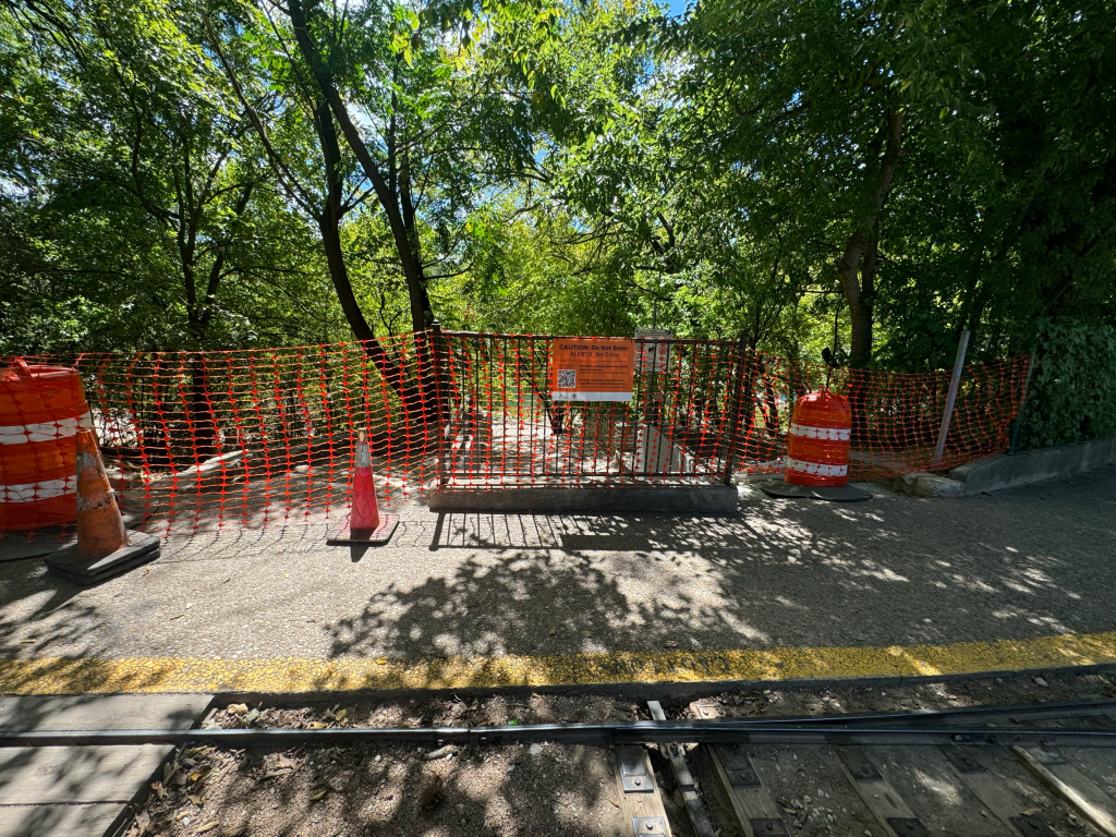 Barton Springs Stairs Closed Near Train Tracks