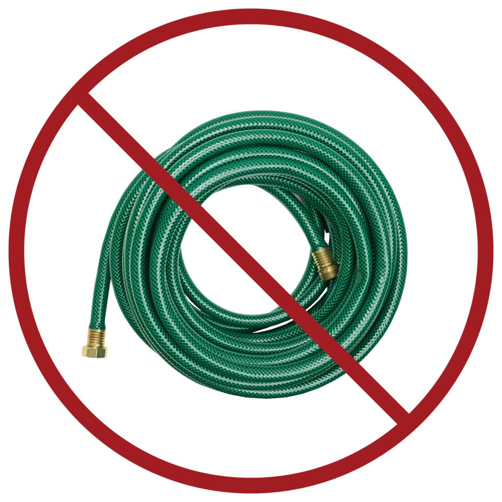 Keep out: garden hose