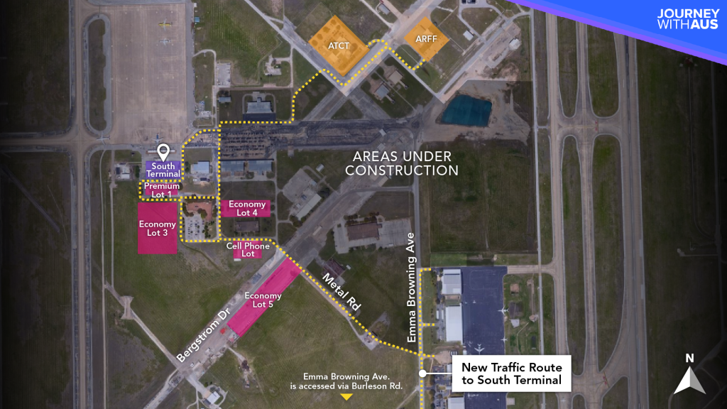 ARFF and ATCT employee reroute map