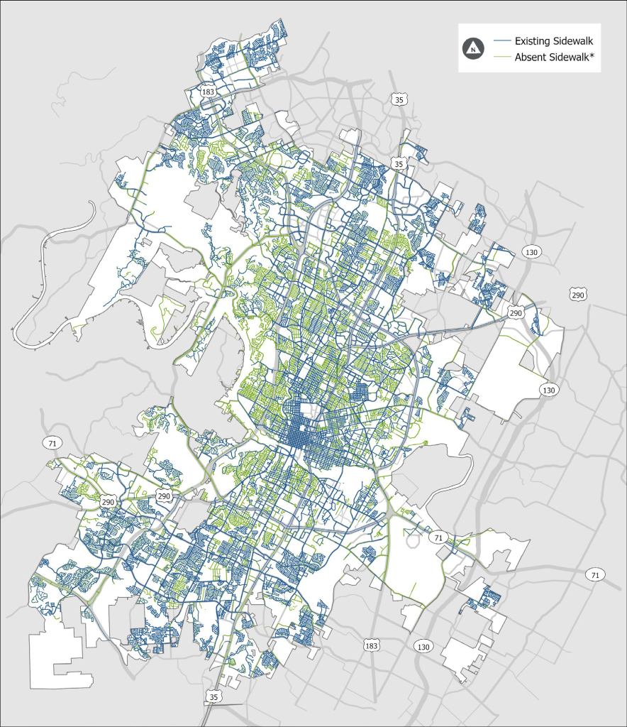 Figure 2-1. Snapshot of the Current Sidewalk Network
