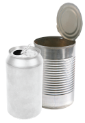 image of aluminum and tin cans