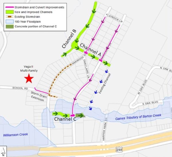 Map of project area and proposed improvements