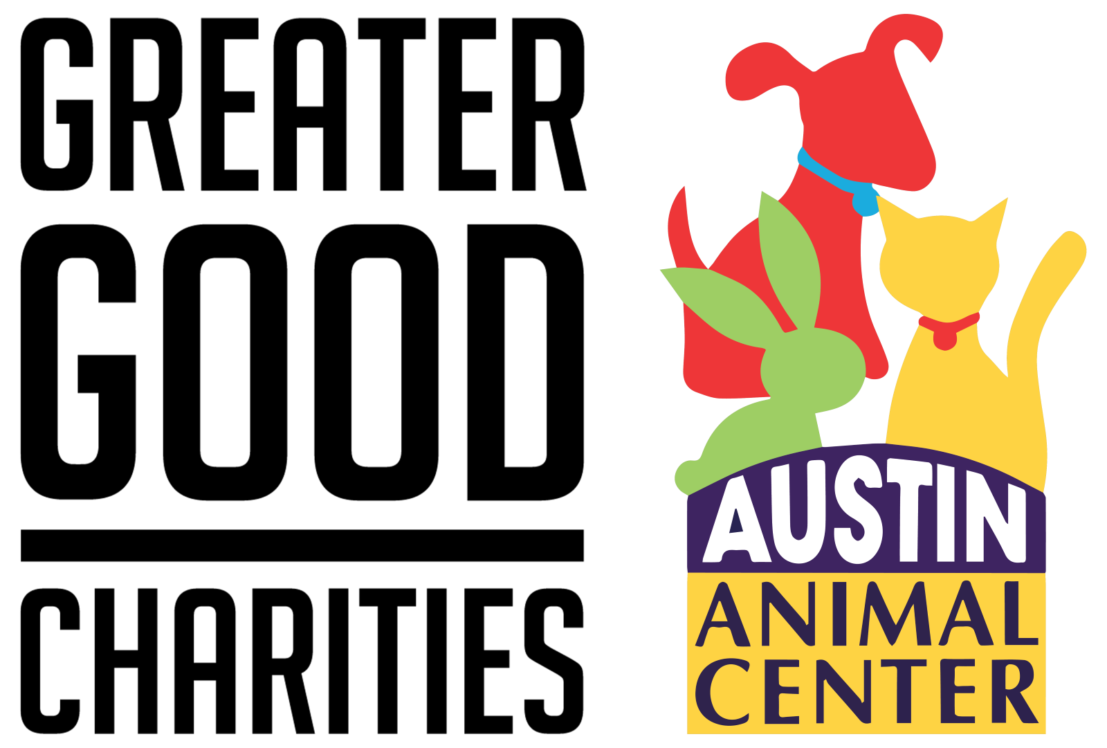 Greater Good Charities and Austin Animal Center Logos