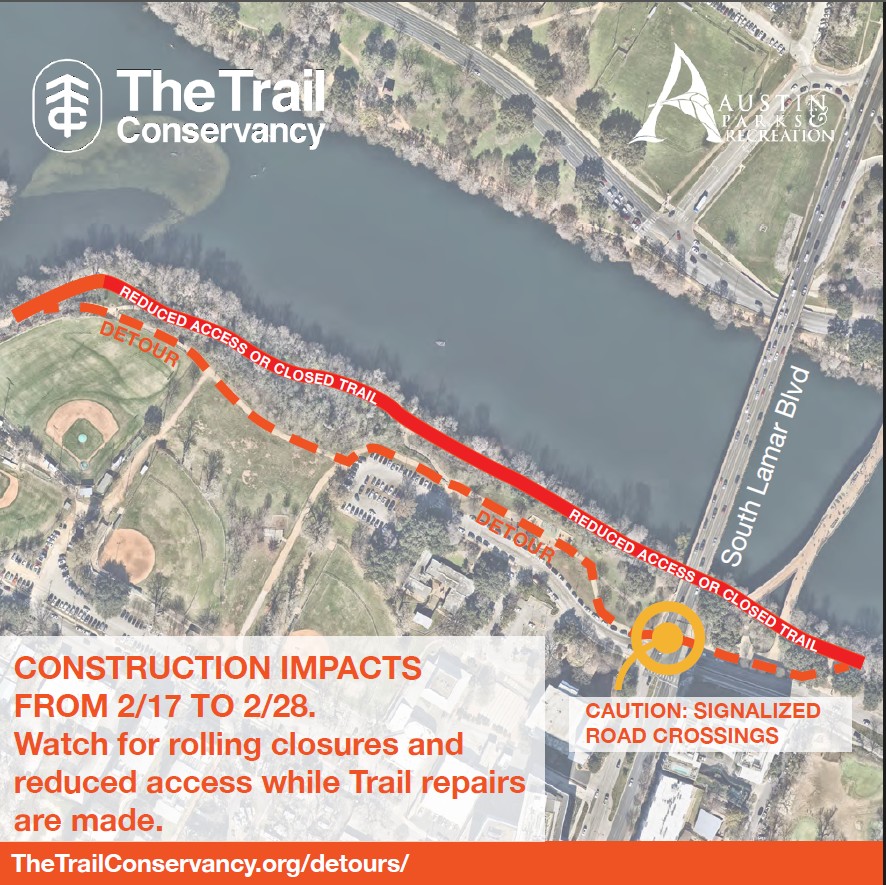 Bulter Shores Trail Detour Map