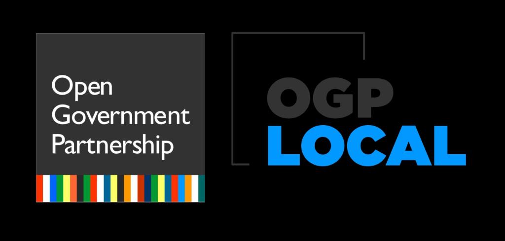 Open Government Partnership and OGP Local logos side by side on a black background