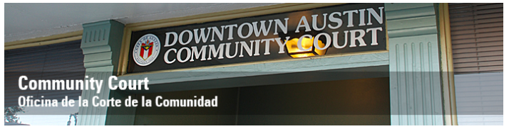 Photo of Downtown Austin Community Court sign