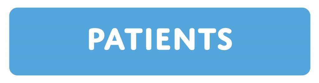 blue rectangle with Patients written in white text