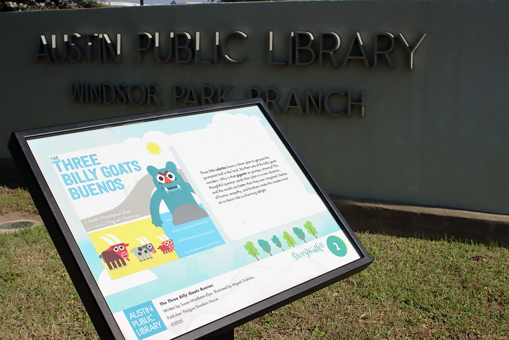 Austin Public Library story walk. 