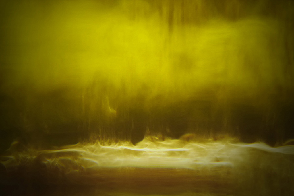 An abstract photograph of golden light