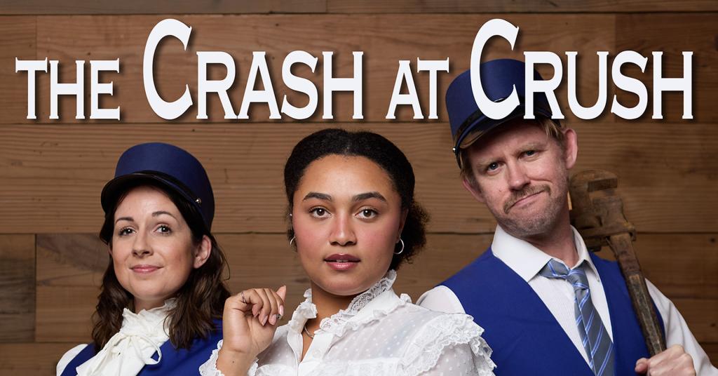 An image of three people and the text 'The Crash at Crush'