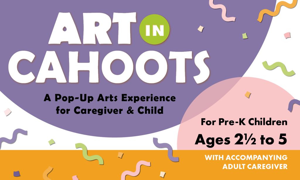 Art in Cahoots website image header text with confetti graphics.