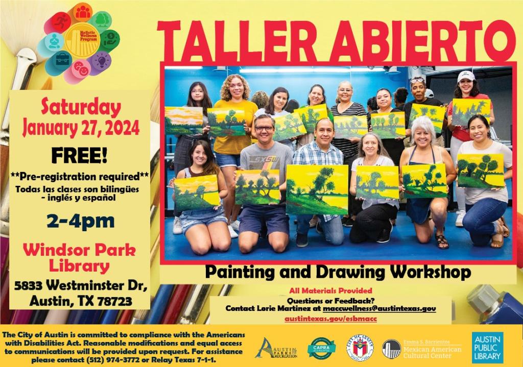 Taller Abierto at Windsor Park Library January 27