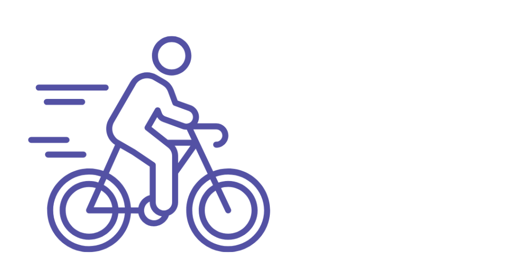 Icon of a person on a bicycle.